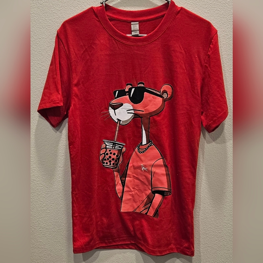 NWOT Pink Panther Red Graphic Womens T-Shirt